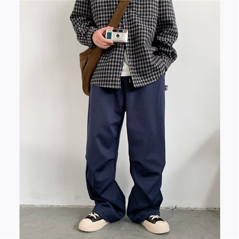日系复古休闲裤男韩版潮流直筒裤子春季2024新款ins长裤K4978-P36,男装休闲裤,星座412-2