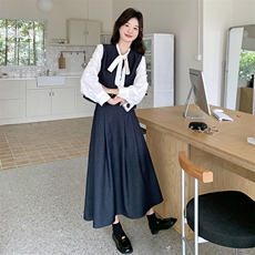 法式小香风马甲套装裙女2025春季新款气质一整套穿搭半身裙三件套，女装套装/套裙，2D078