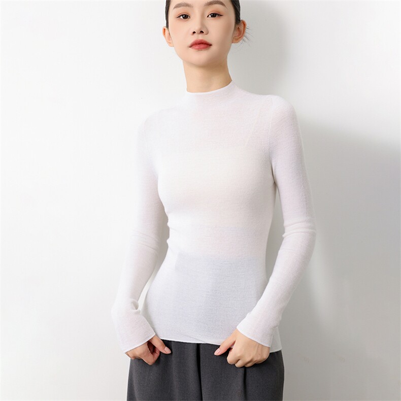 2025年秋季单件套头时尚百搭通勤简约半高领，女装羊毛衫，元素羊绒