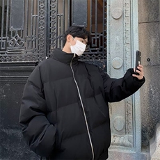 美式高街pu皮棉服男冬季痞帅宽松面包服外套潮牌设计感棉衣，男装棉衣，星座716-2