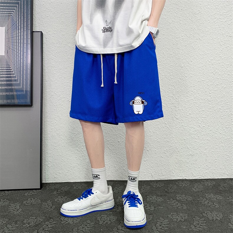 HD74167-P22华夫格短裤男大码宽松五分裤男直筒中裤,男装休闲裤,电商A040