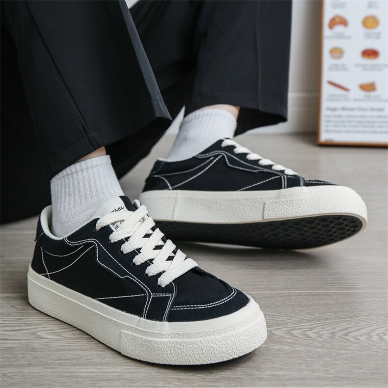 X4180-115男鞋子潮2024夏季透气网布帆布鞋男百搭休闲板鞋子潮，男鞋帆布鞋，星座1407-3