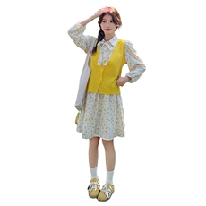 【春夏】清新减龄碎花裙+多巴胺马甲套装1C128-A139-P148k225，女装套装/套裙，2D148