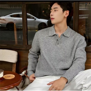 网图慎用 B216 MY5156 P65 2025秋冬男POLO领毛衣针织衫 上衣图片
