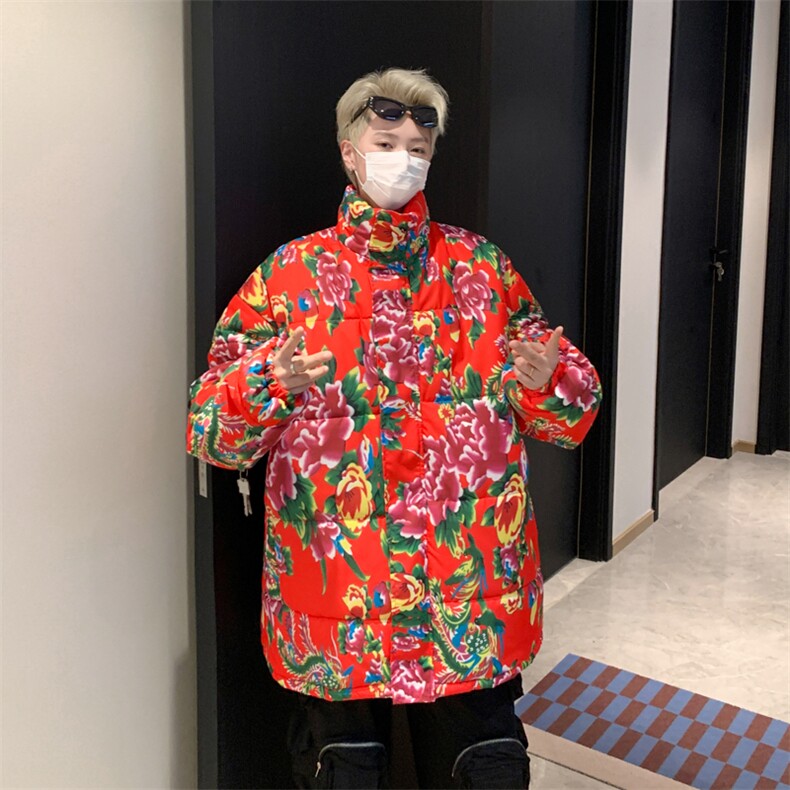 现货有货东北网红炸街痞帅休闲男女同款过年战袍棉衣MY999图片