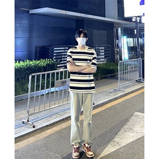 B221美式ins高街小众百搭纯色微喇牛仔裤LK22087-P55控78，男装牛仔裤，电商B221