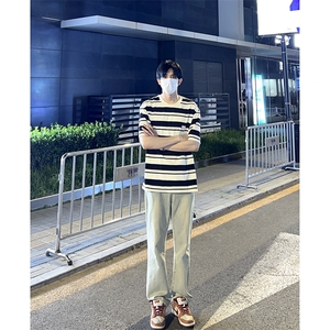 B221 美式ins高街小众百搭纯色微喇牛仔裤 LK22087-P55 控78图片