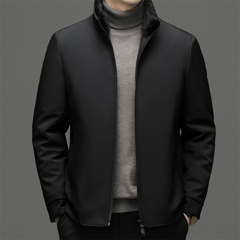 羽绒服男2023冬季新款中年男士商务休闲上衣可脱卸内胆保暖外套,男装羽绒服,电商B212（原钱塘6029）