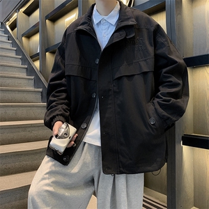 春季潮牌ins复古休闲工装外套男宽松情侣夹克衫上衣JK09206-P58