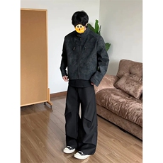 (网图慎用)特批P85无差价扎染正肩PU皮衣大码立领夹克外套男J5238，男装皮衣，电商A001