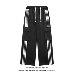 K121/P55春装新现货高品质华棉工装立体袋休闲裤男卫裤大码运动裤图片