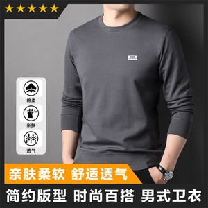 F83136备货足主推款80%棉基础款套头圆领卫衣好品质纯色胶印LOGO图片