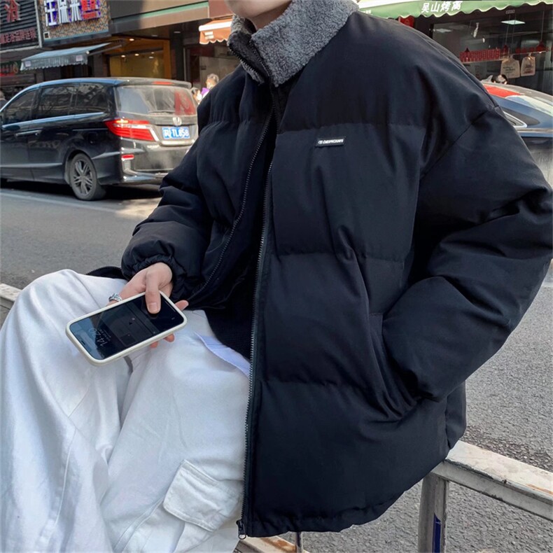棉服男潮牌冬季立领棉衣韩版羊羔领外套帅气ins港风棉袄MY346-P80图片