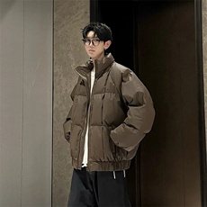网图慎用吐司方格pu皮蓬松保暖棉服防水棉衣M2509-P95量大优，男装棉衣，星座1213