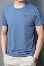 夏季新款冰丝短袖t恤男中年人半袖polo衫商务休闲爸爸上衣，男装T恤，电商B212（原钱塘6029）