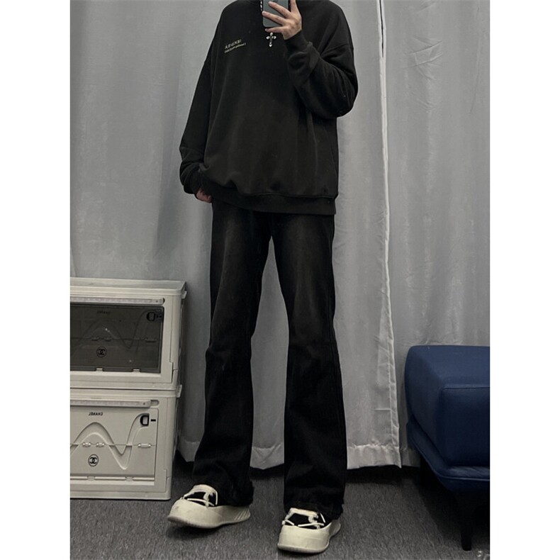 美式hiphop牛仔裤修身直筒微喇叭裤68,男装牛仔裤,星座310A-4