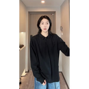 PL9010-P21-控48-现货POLO衫男长袖T恤纯色翻领透气网眼图片