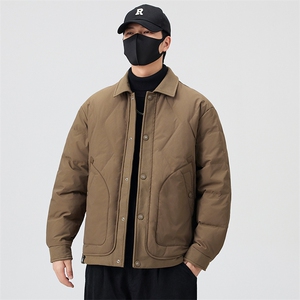 口罩风新标90白鸭绒 2025潮流时尚拼接羽绒服男YR6062-P200图片