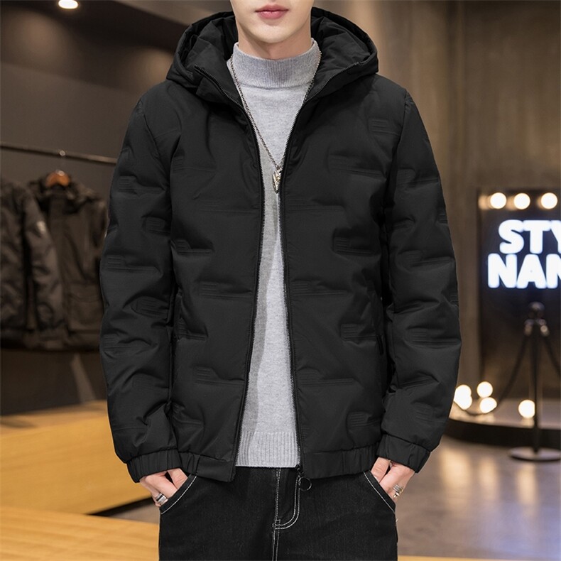 羽绒服男士冬季连帽短款上衣服反季冬装加厚保暖商务冬天鸭绒外套,男装羽绒服,电商B212（原钱塘6029）