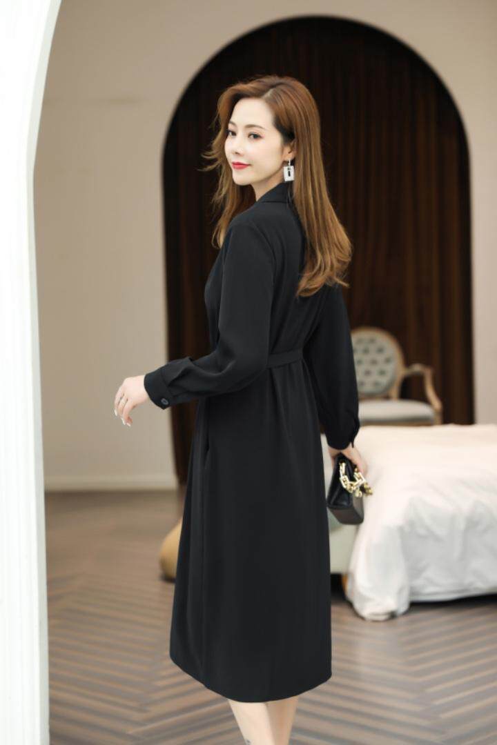 秋装气质连衣裙，风衣外套，女装连衣裙，EE