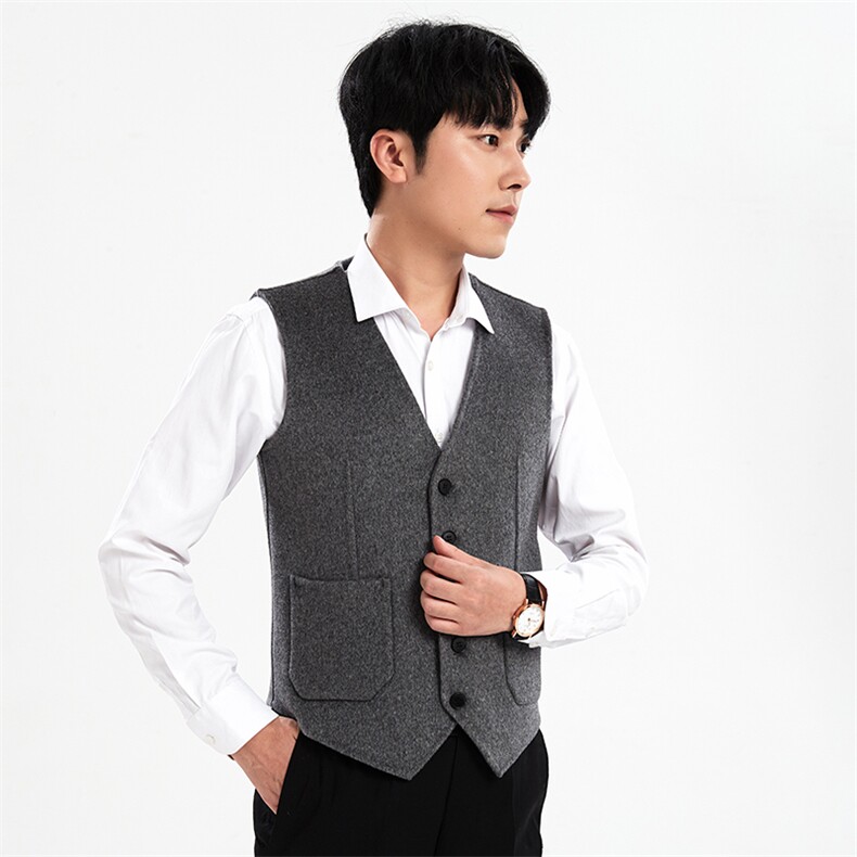 2024年秋季时尚都市修身型时尚气质羊毛马甲，男装背心/马甲，牧绒家园高端店