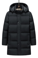 白底挂拍石墨烯中长款棉衣宽松加大码防寒棉服冬A436-8096-P100，男装棉衣，电商A436