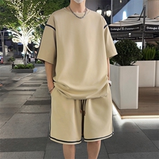 重磅280克~夏季短袖短裤两件套休闲套装TZ563特P55，男装休闲套装，电商A309