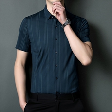 SQY9803男式2023年夏季新款百搭衬衫男短袖商务休闲衬衣男装P68，男装衬衫，电商B360