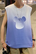 夏季港风宽松青少年休闲背心TC1105-P25，男装T恤，星座717
