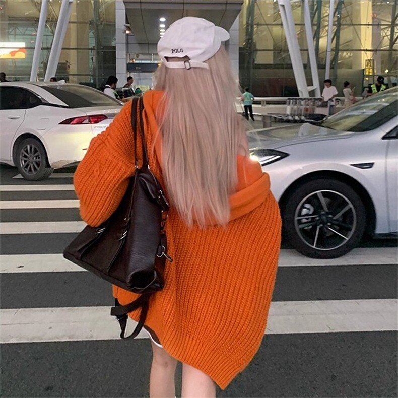2527-P63美式慵懒风多巴胺配色连帽毛衣男女入秋重磅三针麻花,男装针织衫/毛衣,电商B323A