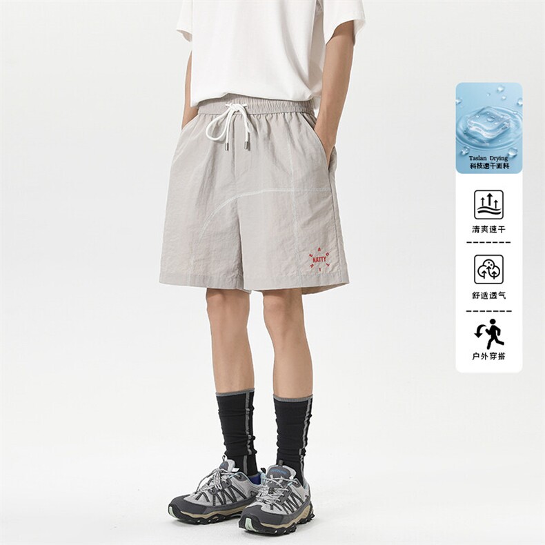 2025夏季新款无影墙刺绣速干短裤M-5XLHK25533-特P25，男装牛仔裤，电商A022