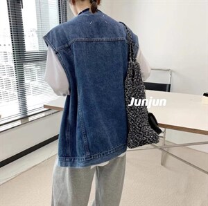 牛仔马甲图片