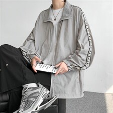 F004-P45夏季新款织带防晒衣男士大码宽松外套纯色透气控58，男装防晒衣，电商B280-1（原A049）