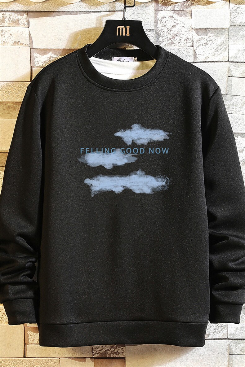 T4143-P25加绒款-P35简约帅气百搭长袖t恤男大码胖子卫衣砖墙,男装卫衣,电商A040A