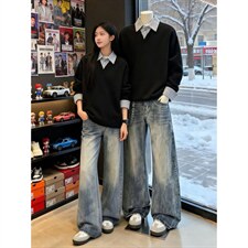 【XZ1112-1现货】卫衣假两件长袖衫翻领P46YW11，男装卫衣，星座1112-1