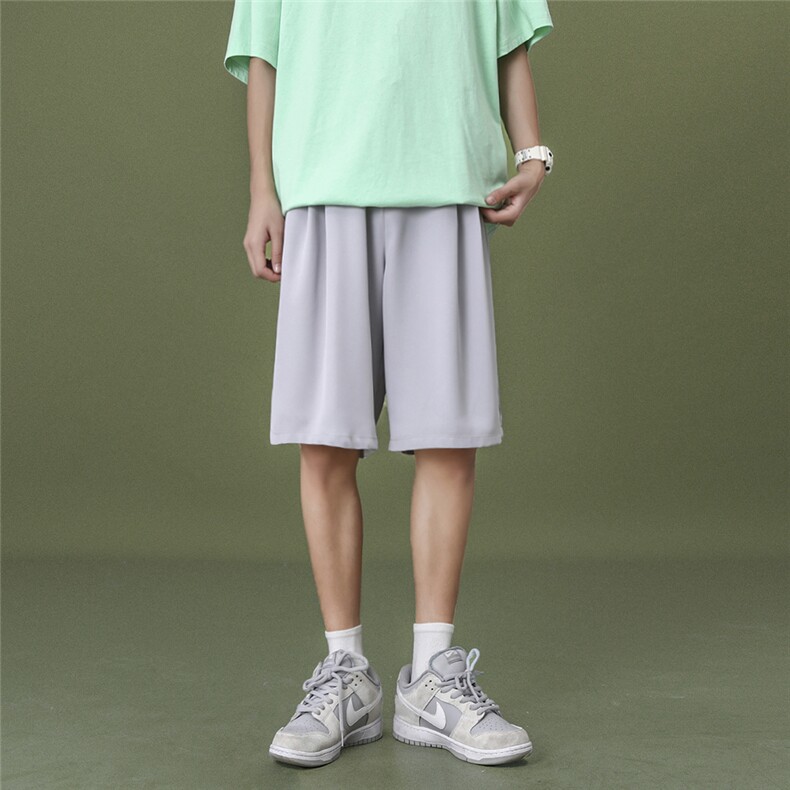 日系夏季新款时尚五分裤冰丝休闲百搭宽松短裤DK400P25控38,男装牛仔裤,电商A247-1