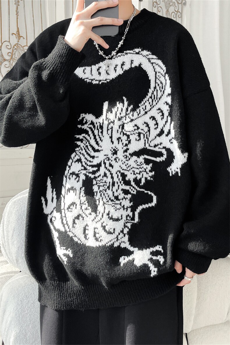 M8199/P65圣诞节新年主题款毛衣男女同款宽松大码红色针织衫外套,男装针织衫/毛衣,电商A141