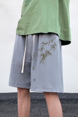 冰丝短裤男士大码宽松休闲五分裤男运动中裤MK37382-P15，男装休闲裤，电商A040