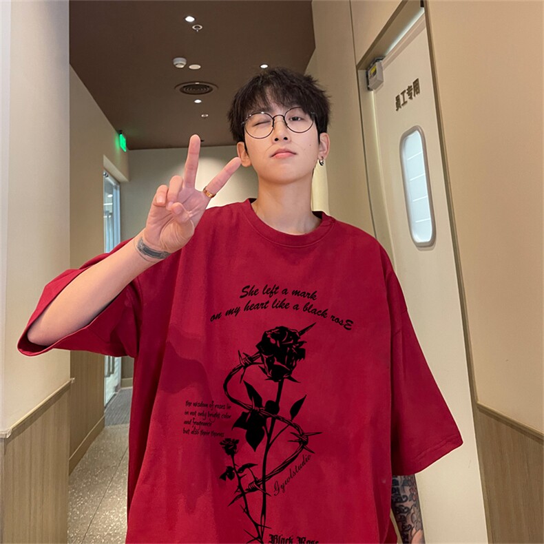 220g纯棉美式夏季短袖t恤男DT420-特批19控38,男装T恤,电商B370