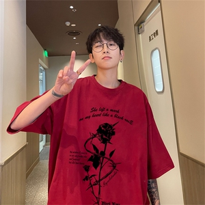 220g纯棉美式夏季短袖t恤男DT420-特批19 控38图片