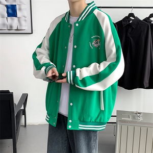 2023春装新品男士青少年简约百搭开衫夹克印花棒球服外套 968-P60图片