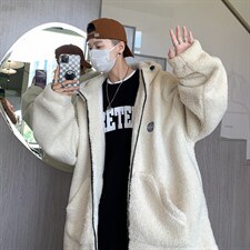 羊羔绒外套男冬季加绒内里羊羔毛棉衣MY501P128控158，男装棉衣，星座517A-1