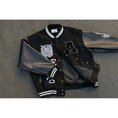 重磅狠货美式嘻哈hiphop街头羊毛呢pu皮重工刺绣棒球服JLS681，男装夹克，星座1116A（原606A-3）