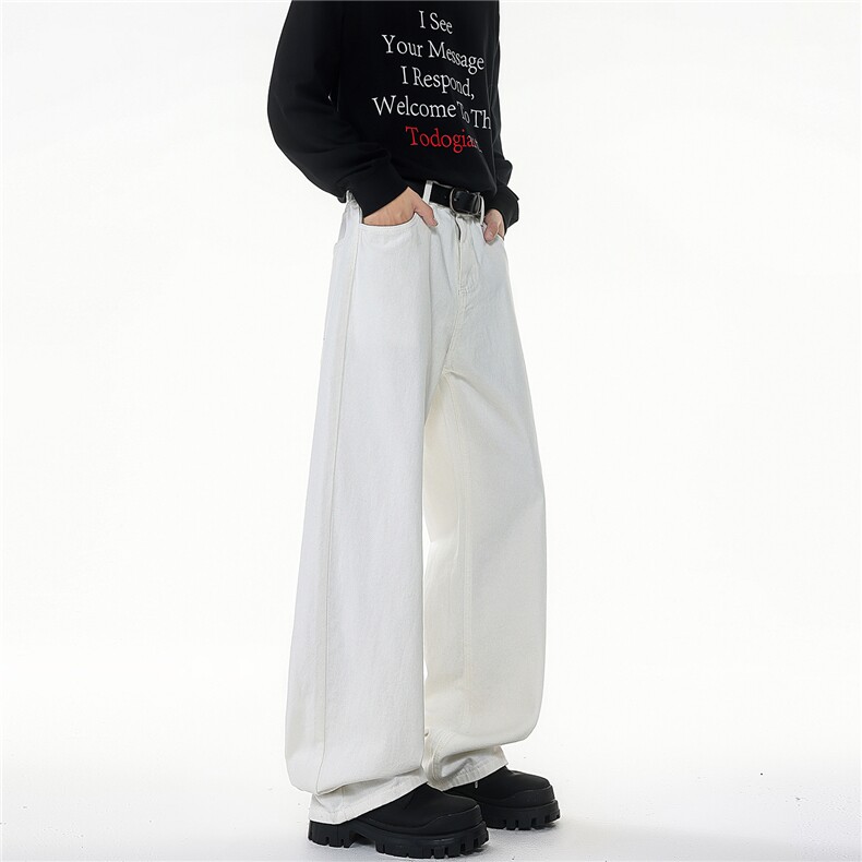 加长版裤子男高个子阔腿直筒牛仔裤190cm115休闲百搭长裤KZ079P48,男装牛仔裤,电商B312