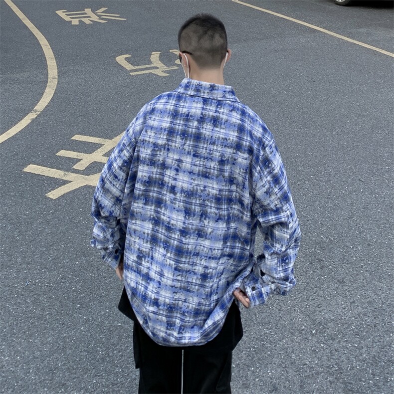 S138-P40美式街头痞帅刺绣长袖衬衫,男装衬衫,星座1501-1