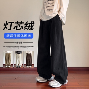 秋季300g重磅港风灯芯绒肌理感百搭大码休闲裤男K24006-特P36控72图片