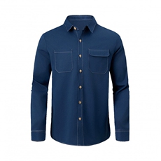 春秋季男士新款长袖衬衫男欧美跨境修身美式休闲衬衣，男装衬衫，钱塘6003（原4033）