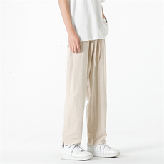 8XL-M亚麻裤男休闲束脚裤潮薄款宽松男生九分锥形哈伦裤K920P58，男装休闲裤，电商D206-1