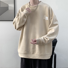 麂皮绒卫衣男大码重磅长袖t恤男JW81369-P35，男装卫衣，电商A040