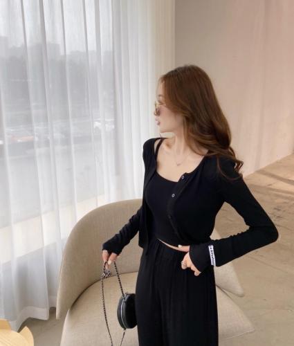 香丽迪针织三件套百搭休闲套装女,女装套装/套裙,香丽迪1